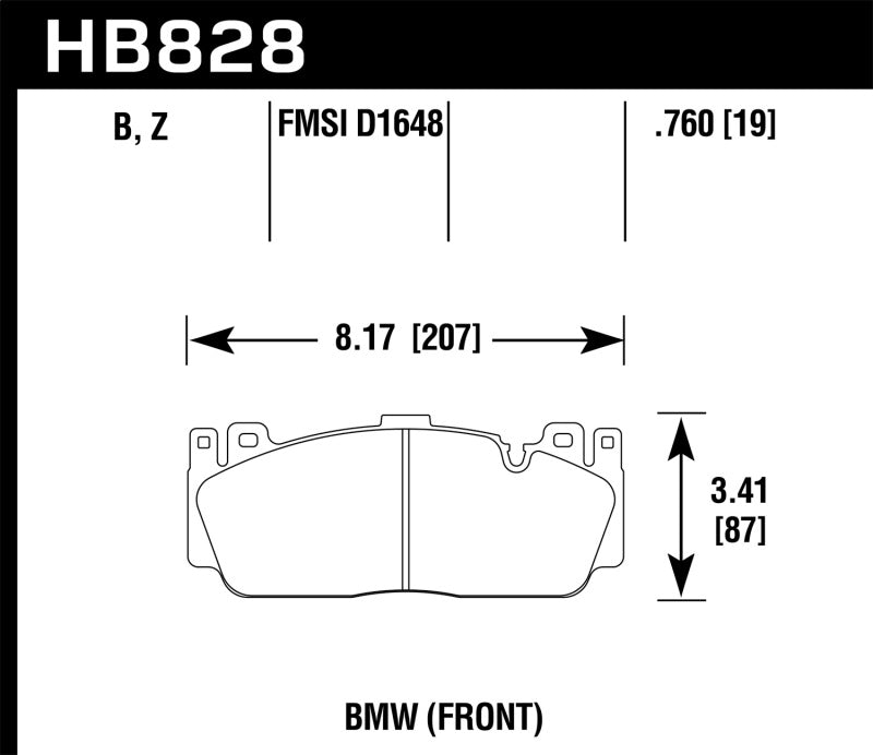 Hawk HB828D.760 Performance ER-1 Motorsport Brake Pads