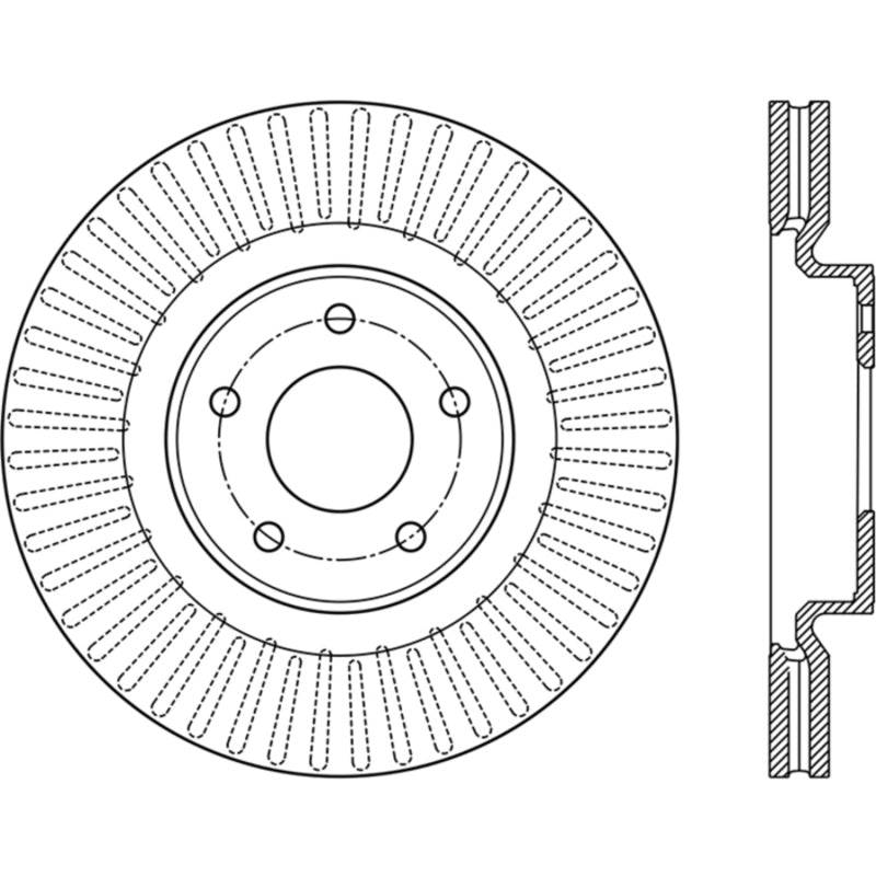 StopTech 13-15 Nissan Pathfinder Rotor avant gauche rainuré