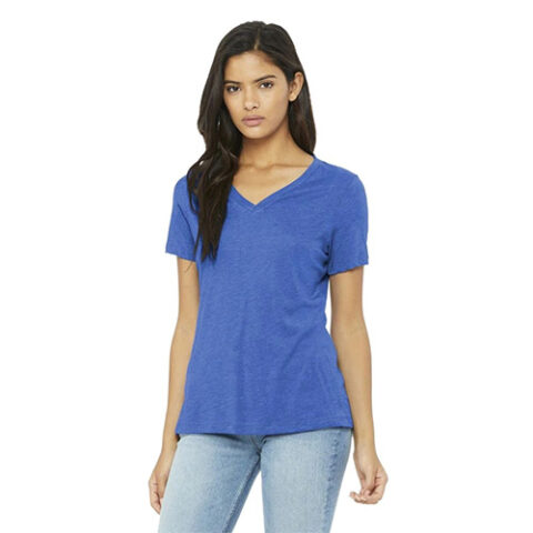 A woman is wearing a T-shirt offered by Awesome Graphics in Rutland, Vermont